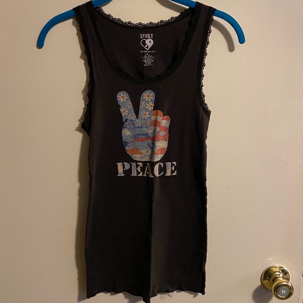 Lucky Brand • Peace graphic tank